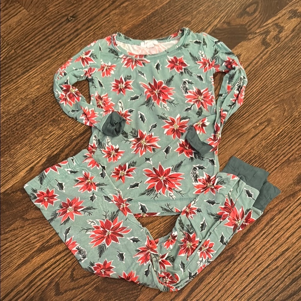 Angel Dear Poinsettias Print Bamboo Pajamas